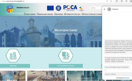 Funcționar public virtual la Primăria Galați
